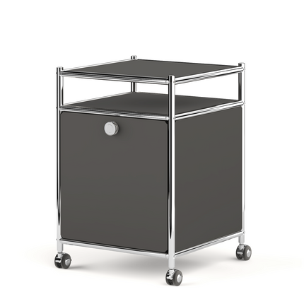 Storage Cart with 1 Flap Door Blue