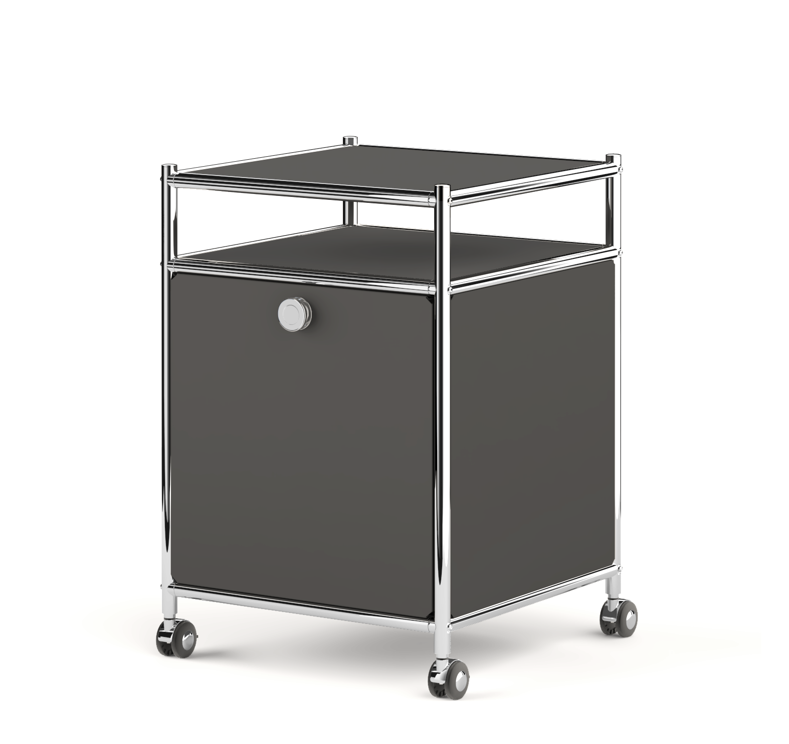 SIMPLINK 23-Inch Metal Storage Cart with Flap Door