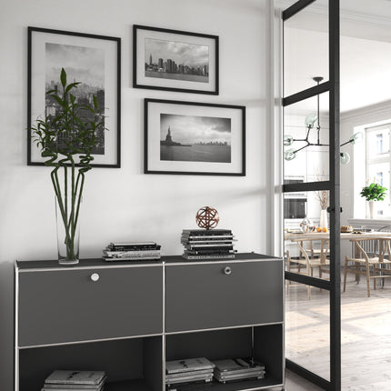 Metal Sideboard with 2 Flap Doors