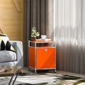 SIMPLINK 23-Inch Metal Storage Cart with Flap Door