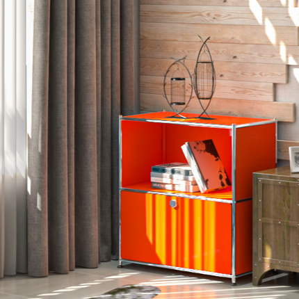 Flip-Top Side Table Orange - Sideboard, Storage Cabinet