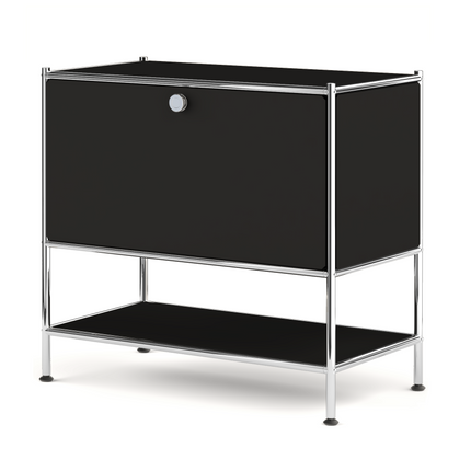 Metal Sidetable with Flap Blue - Night Stand, End Table