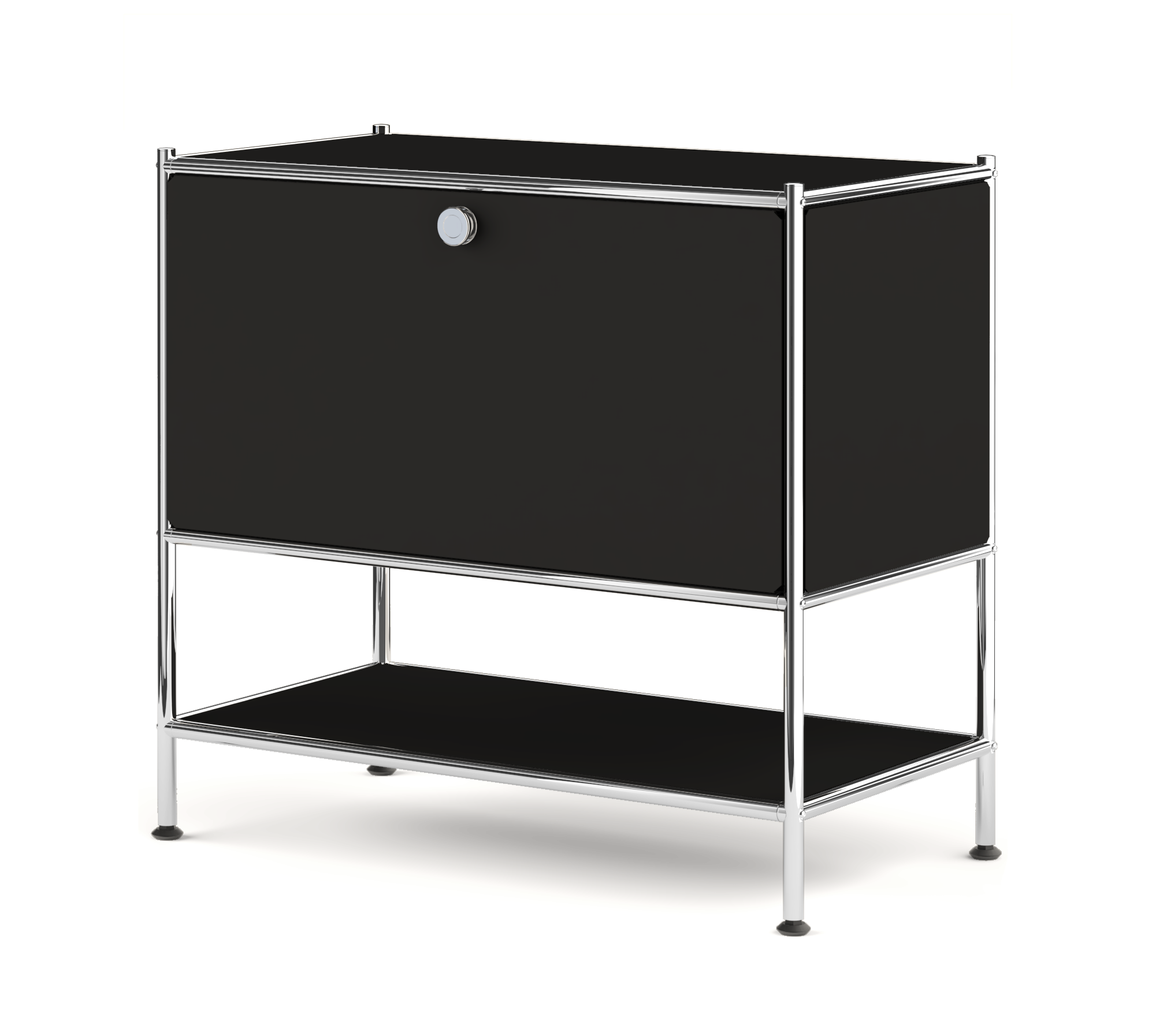 SIMPLINK 27.5-Inch Metal Side Table with Flap Door