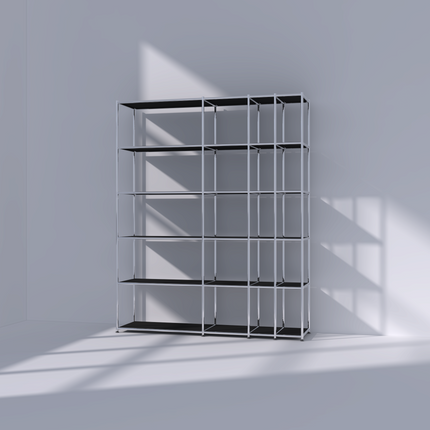 Metal Bookcase Black