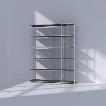 Metal Bookcase Grey