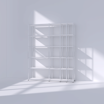 Metal Bookcase white