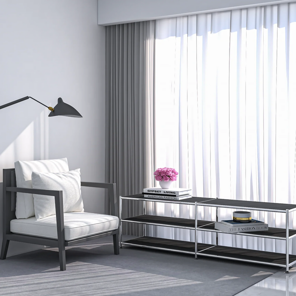 SIMPLINK 60-Inch Wide 3-Tier Metal Storage Shelf