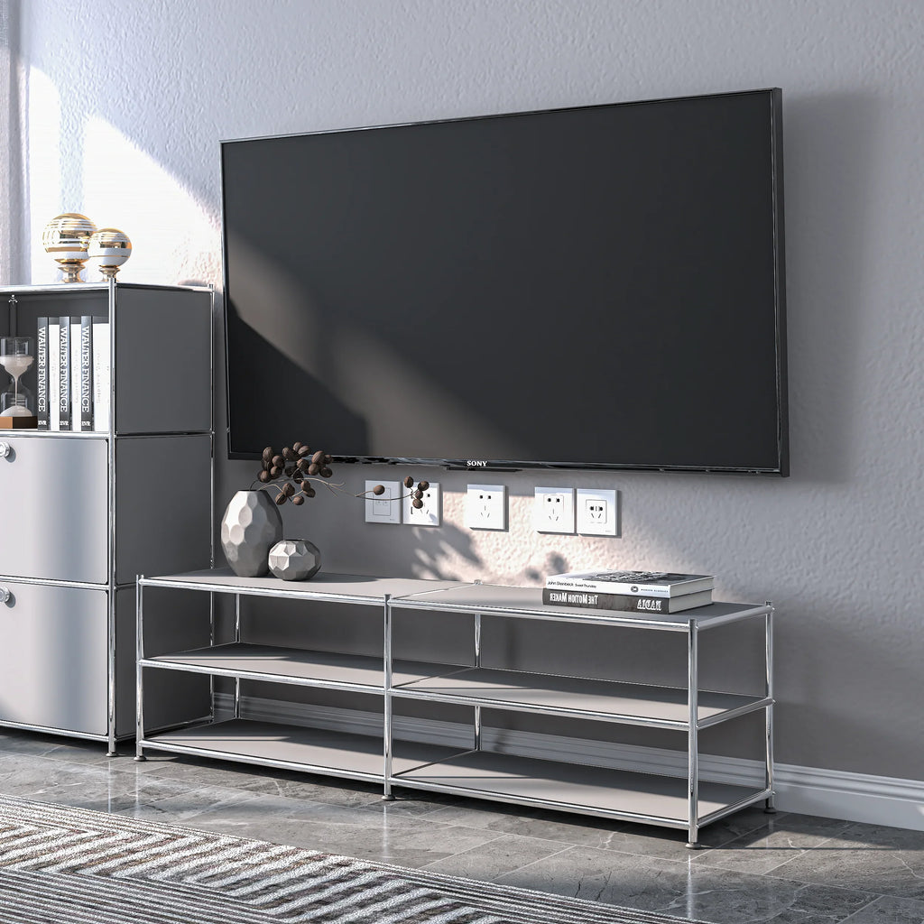 SIMPLINK 60-Inch Wide 3-Tier Metal Storage Shelf