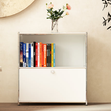 Flip-Top Side Table White - Sideboard, Storage Cabinet