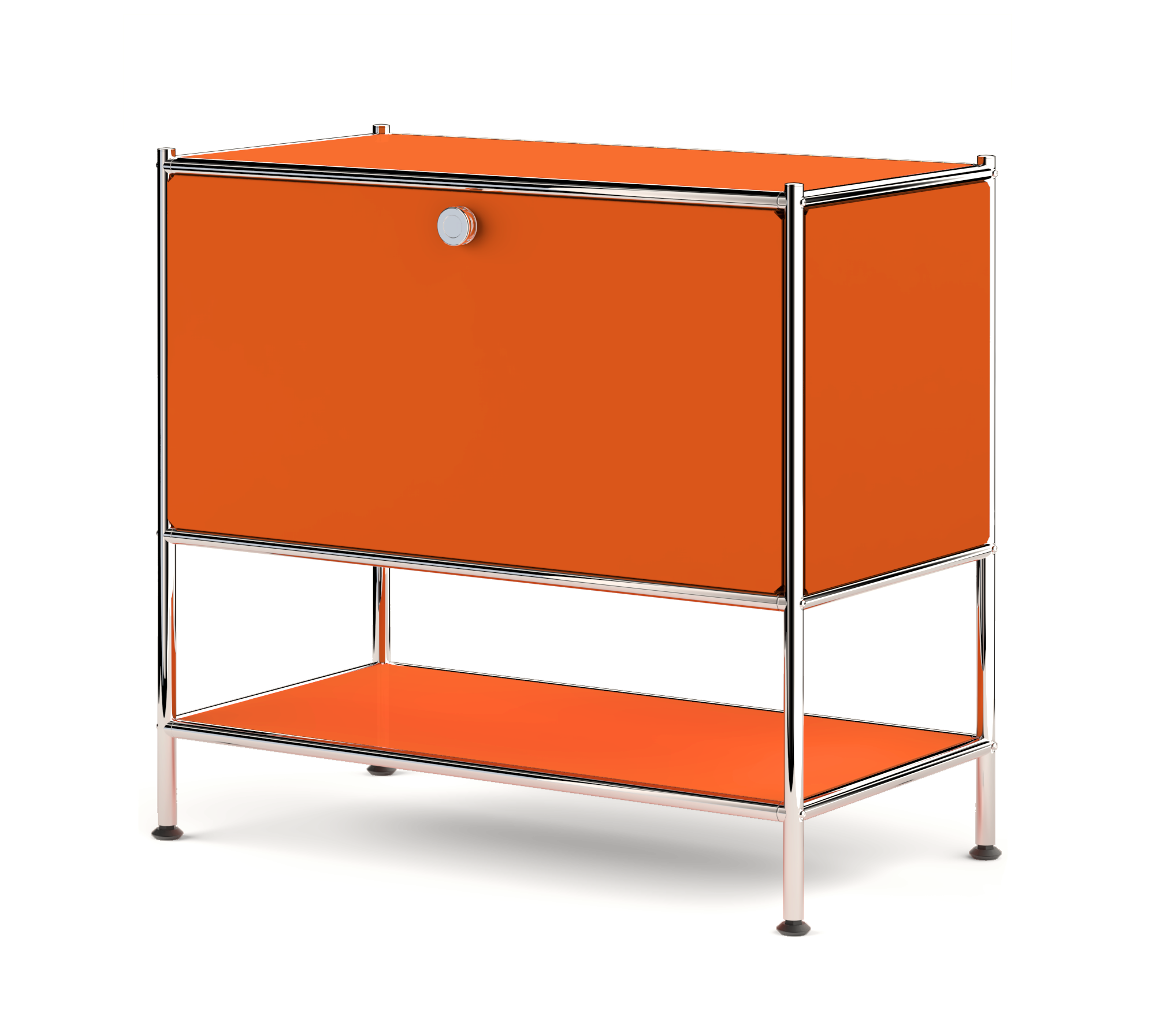 SIMPLINK 27.5-Inch Metal Side Table with Flap Door
