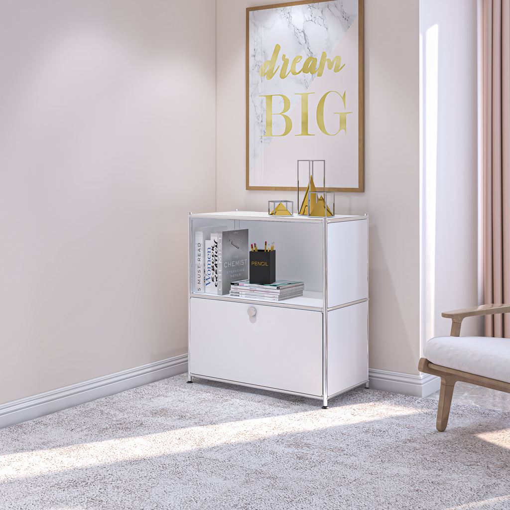 SIMPLINK 32.5-Inch Metal Storage Cabinet with Flip-Top Door