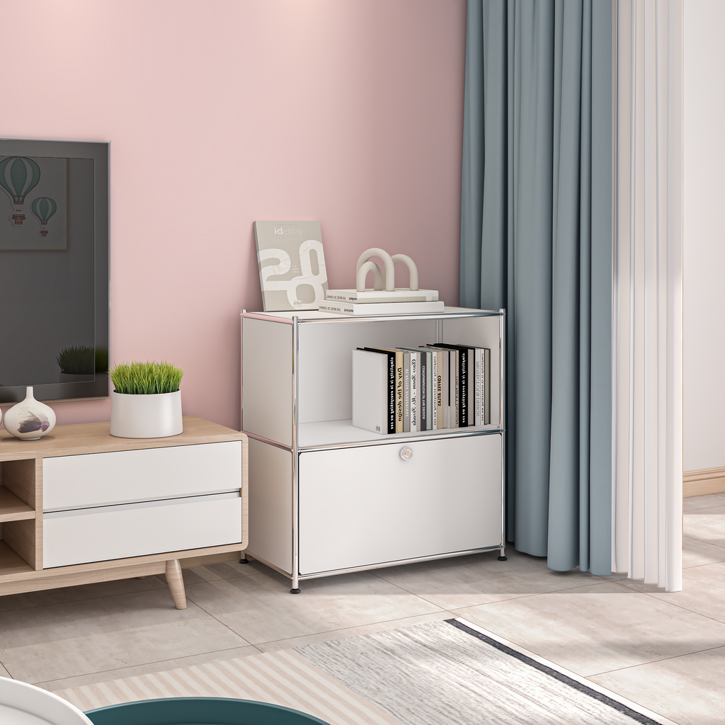SIMPLINK 32.5-Inch Metal Storage Cabinet with Flip-Top Door