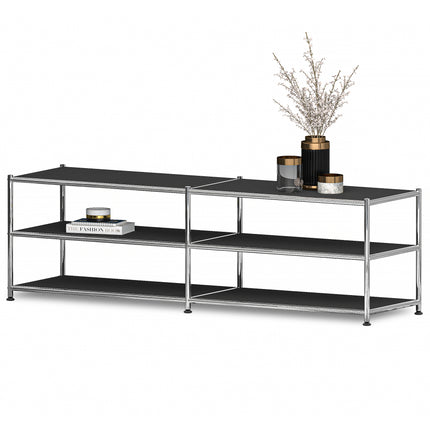 Metal Low Rack Black