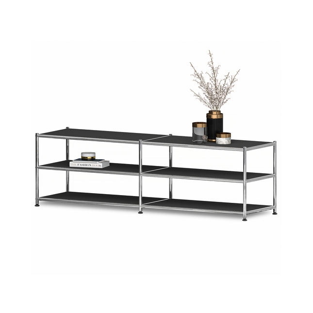 Metal Low Rack Black