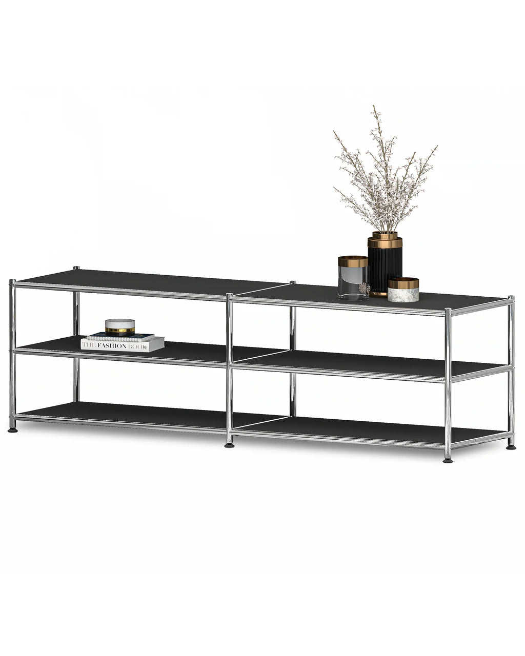 SIMPLINK 60-Inch Wide 3-Tier Metal Storage Shelf