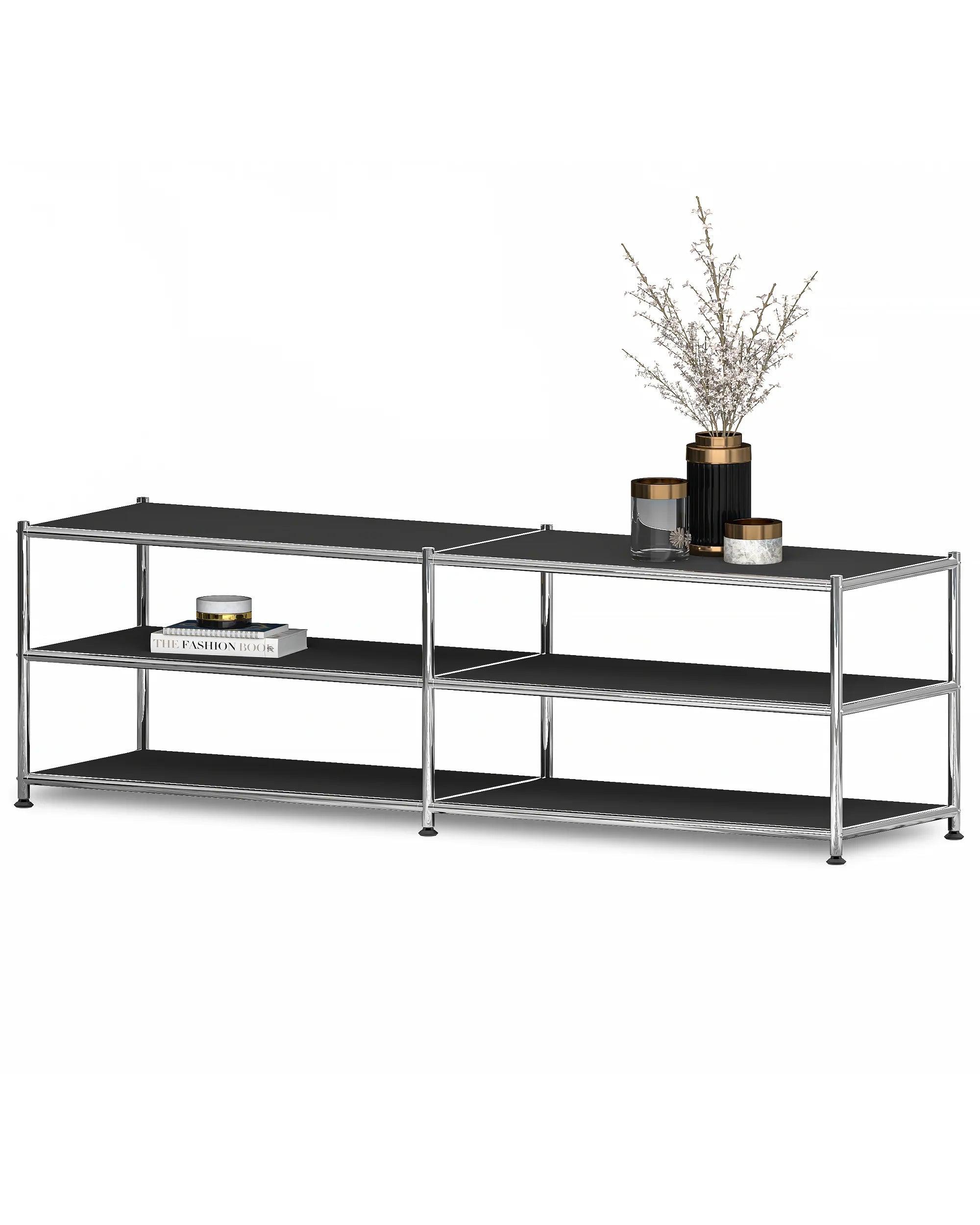 SIMPLINK 60-Inch Wide 3-Tier Metal Storage Shelf