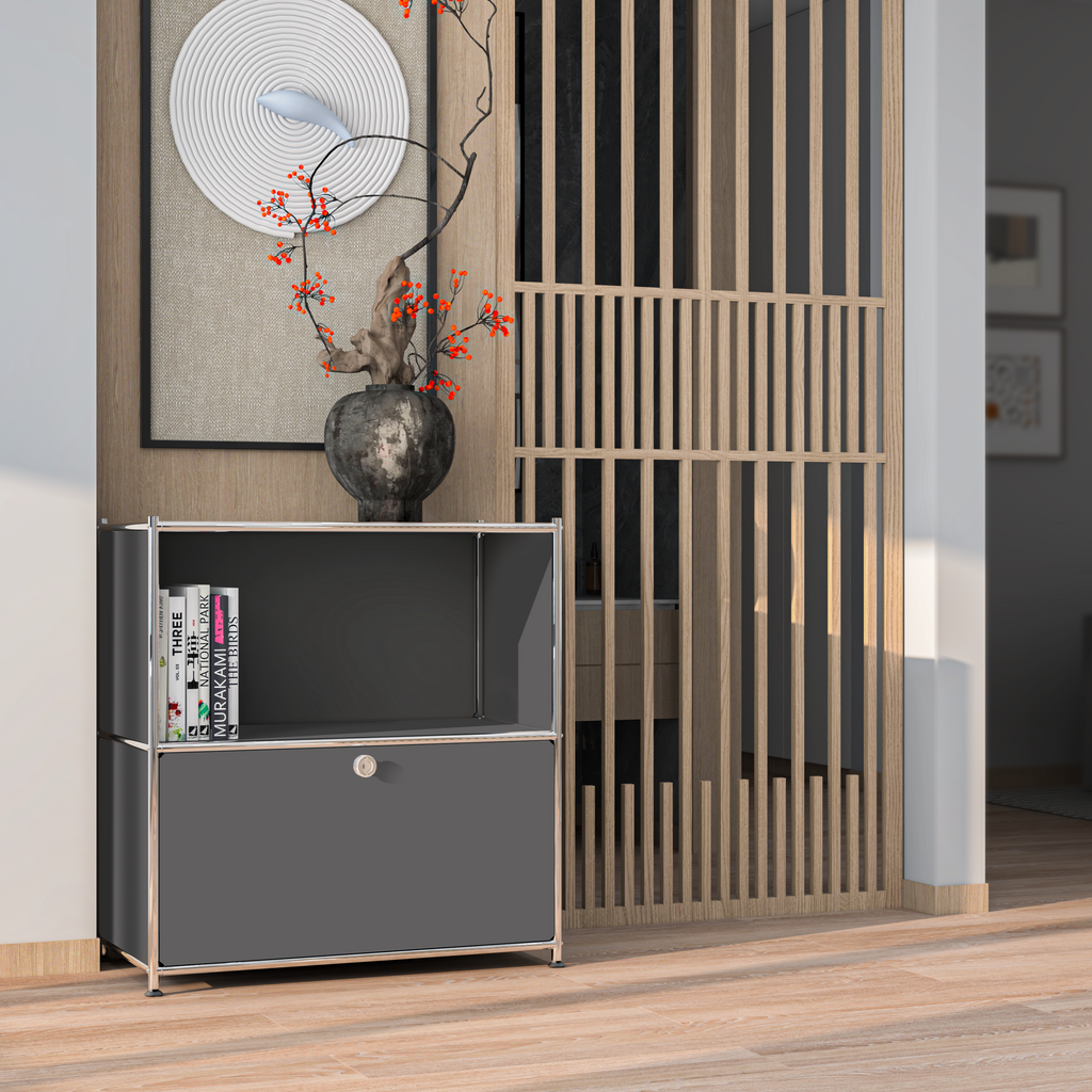 SIMPLINK 32.5-Inch Metal Storage Cabinet with Flip-Top Door