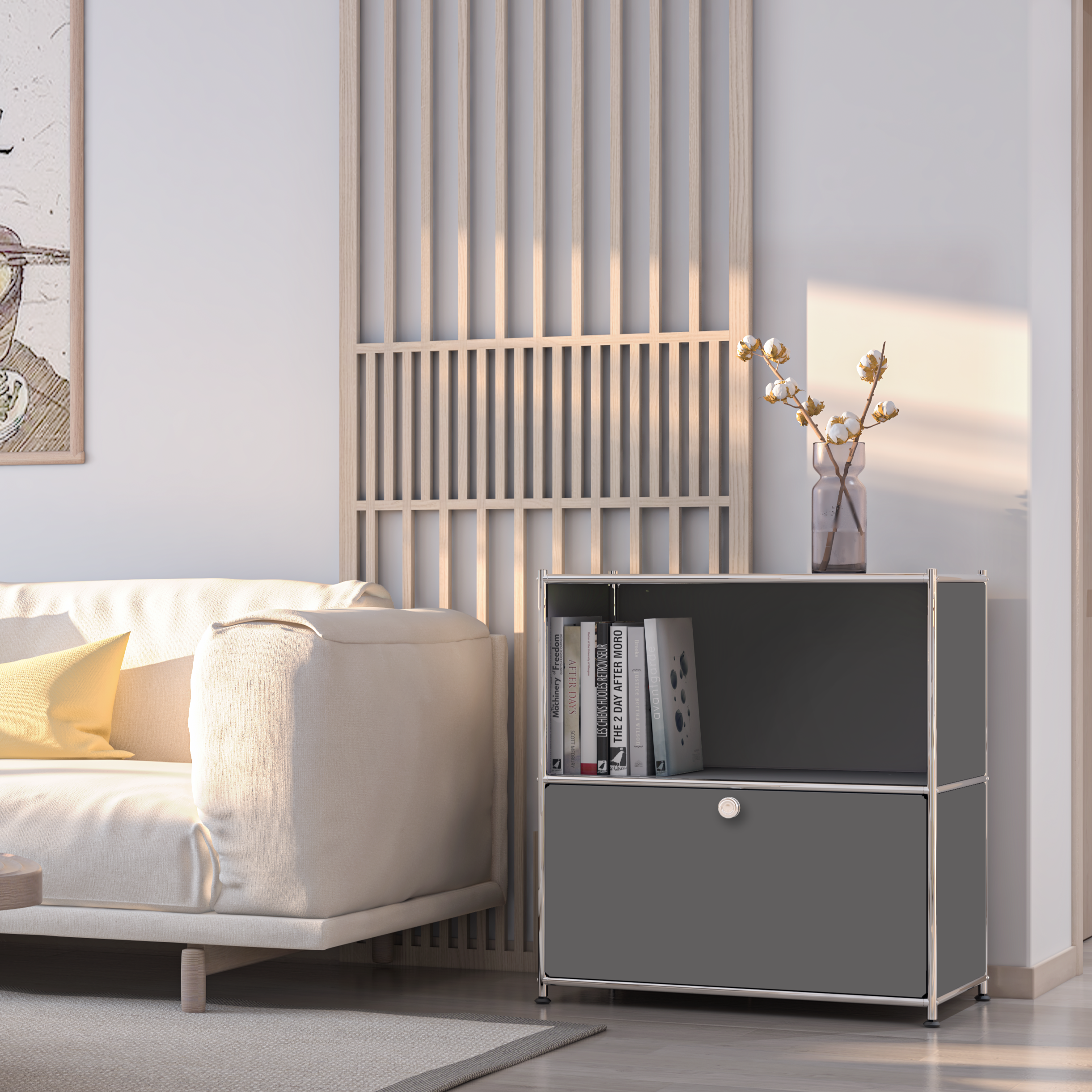 SIMPLINK 32.5-Inch Metal Storage Cabinet with Flip-Top Door
