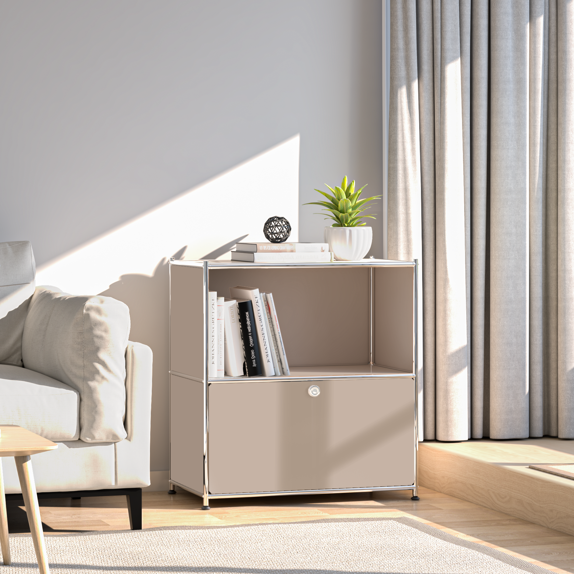 SIMPLINK 32.5-Inch Metal Storage Cabinet with Flip-Top Door