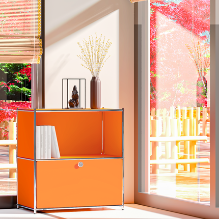 Flip-Top Side Table Orange - Sideboard, Storage Cabinet