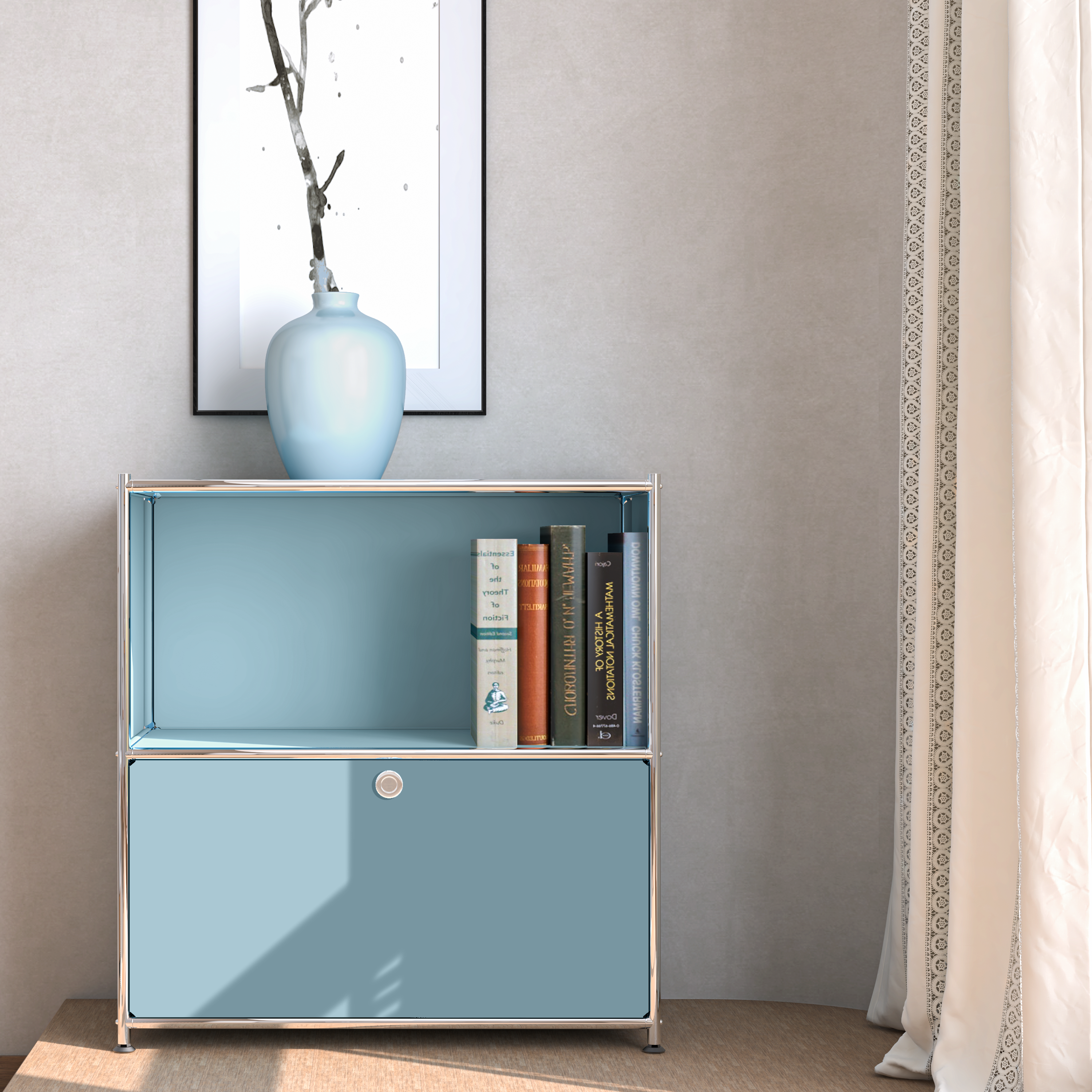 SIMPLINK 32.5-Inch Metal Storage Cabinet with Flip-Top Door