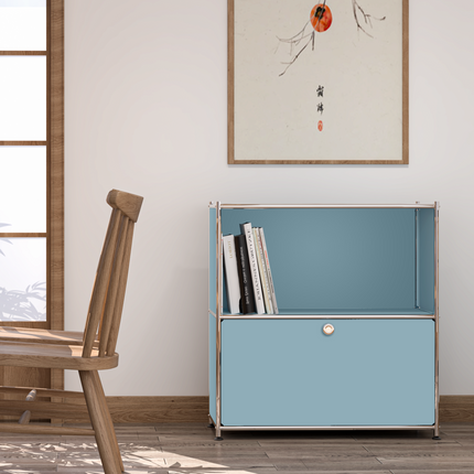 Flip-Top Side Table Blue - Sideboard, Storage Cabinet