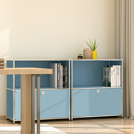 Flip-Top Side Table Blue - Sideboard, Storage Cabinet