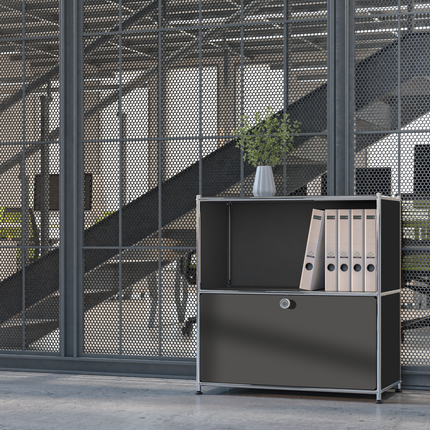 Flip-Top Side Table Taupe - Sideboard, Storage Cabinet