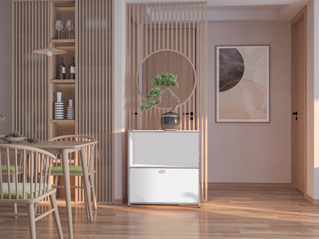SIMPLINK 32.5-Inch Metal Storage Cabinet with Flip-Top Door