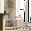SIMPLINK 23-Inch Metal Storage Cart with Flap Door
