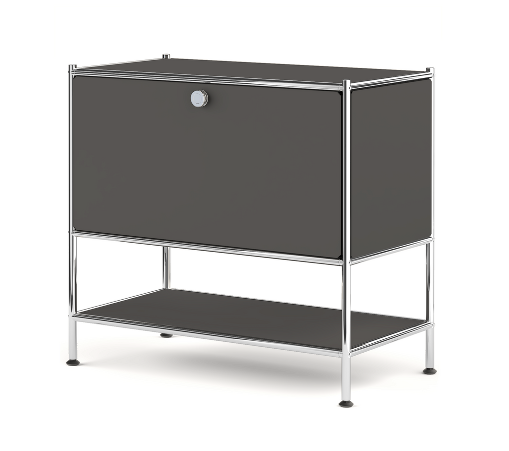 SIMPLINK 27.5-Inch Metal Side Table with Flap Door