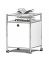 SIMPLINK 23-Inch Metal Storage Cart with Flap Door