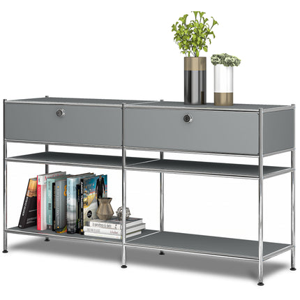 Metal Console Table with 2 Drawers