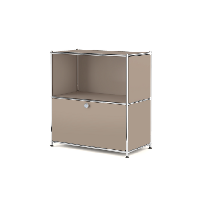 Flip-Top Side Table Taupe - Sideboard, Storage Cabinet