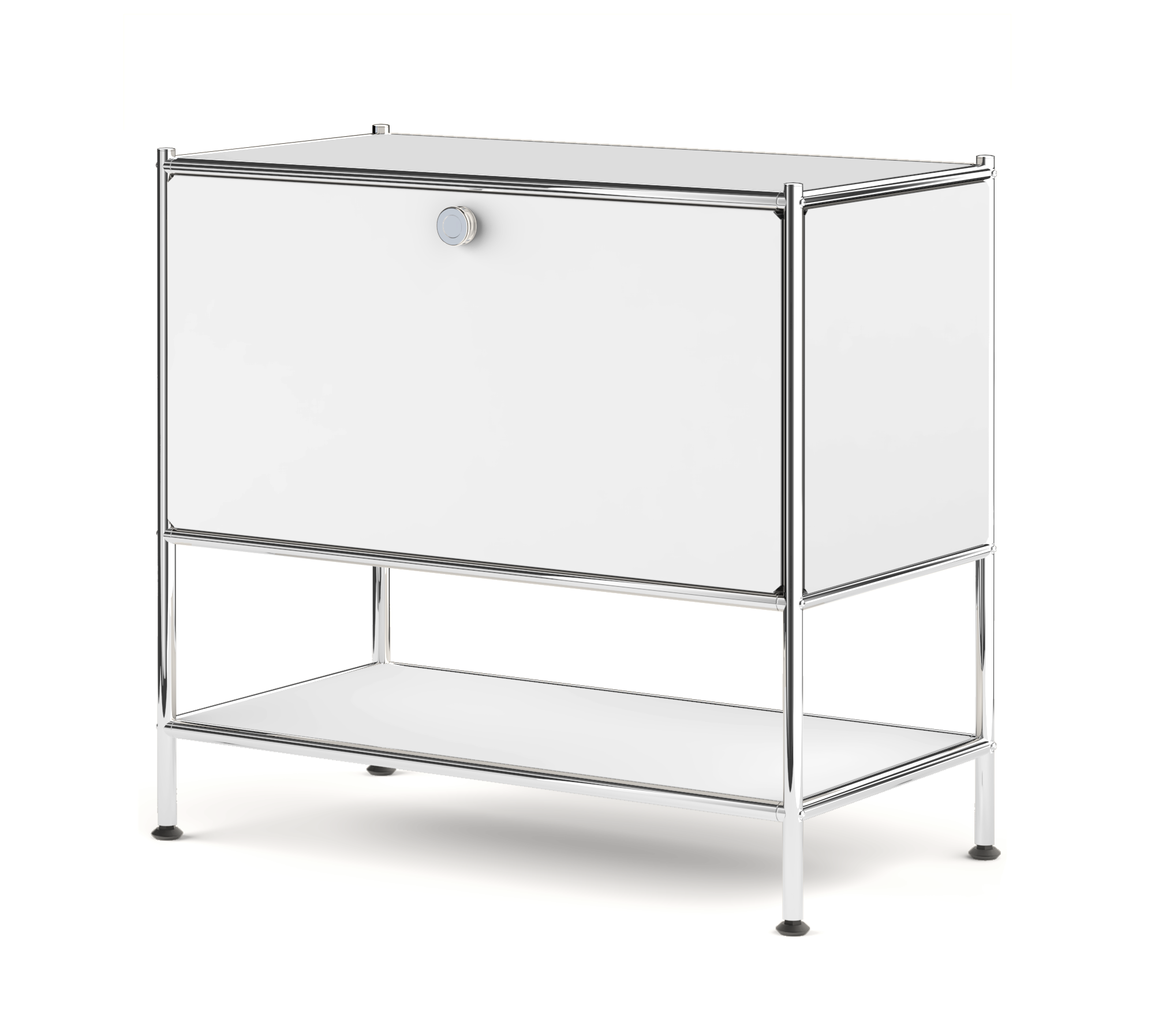 SIMPLINK 27.5-Inch Metal Side Table with Flap Door