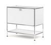SIMPLINK 27.5-Inch Metal Side Table with Flap Door
