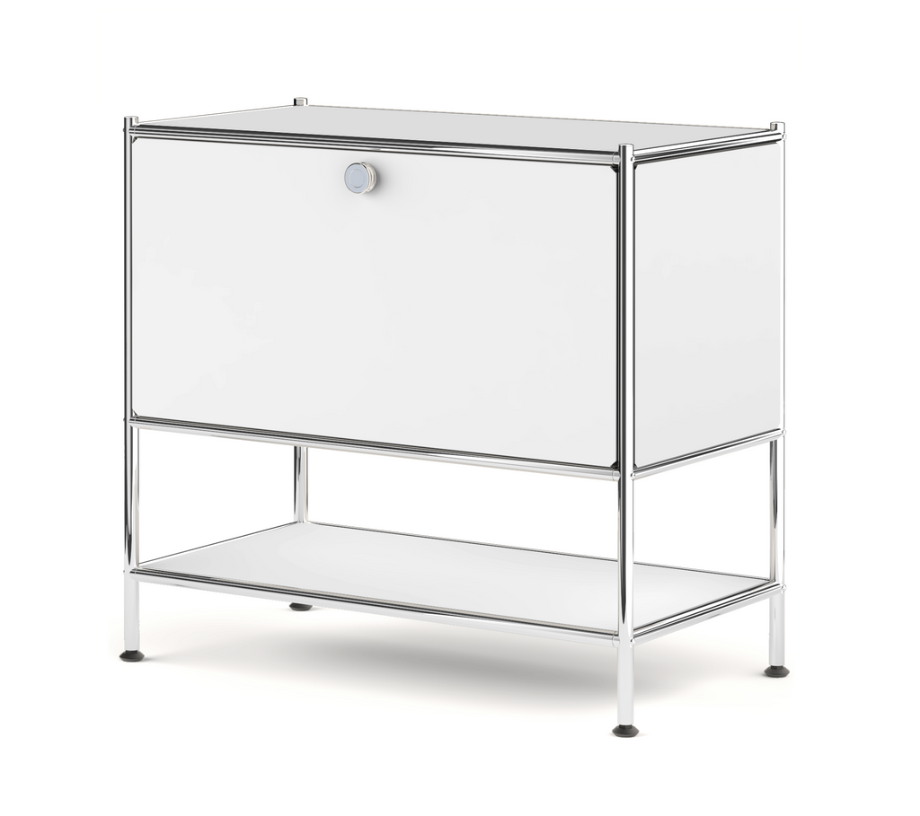 SIMPLINK 27.5-Inch Metal Side Table with Flap Door