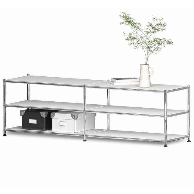 Metal Low Rack White