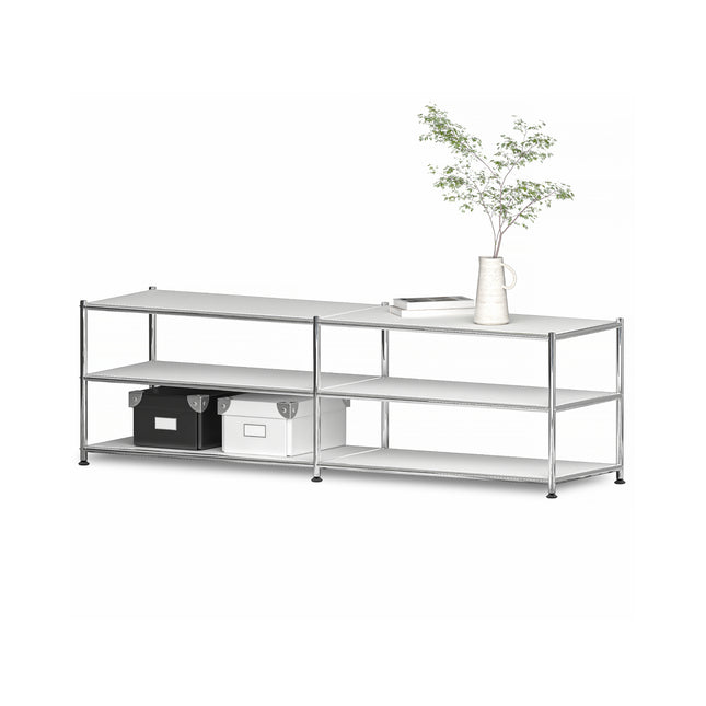 Metal Low Rack White