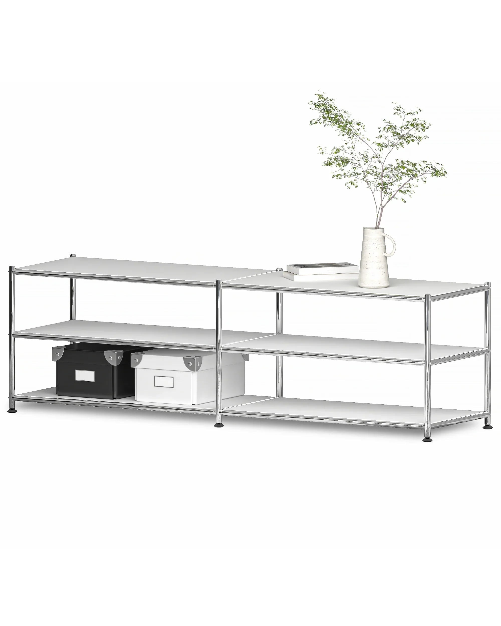 SIMPLINK 60-Inch Wide 3-Tier Metal Storage Shelf