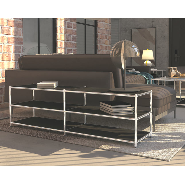 Metal Low Rack Black