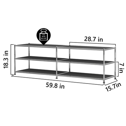 Metal Low Rack Black