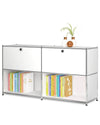 SIMPLINK 60-Inch Wide Metal Sideboard Cabinet with 2 Flap Doors