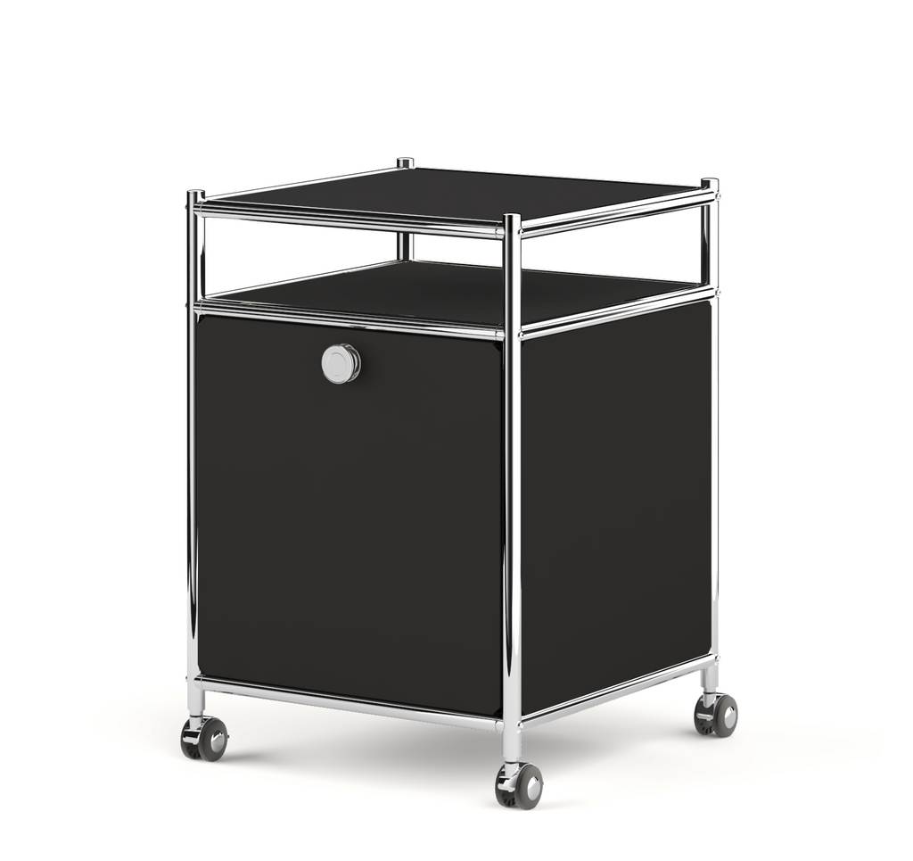 SIMPLINK 23-Inch Metal Storage Cart with Flap Door