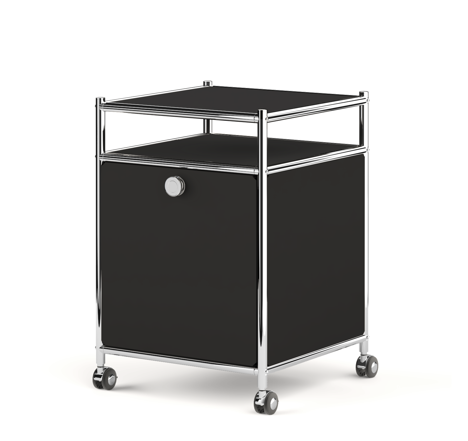 SIMPLINK 23-Inch Metal Storage Cart with Flap Door