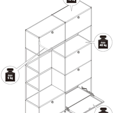 Wardrobe Storage Black