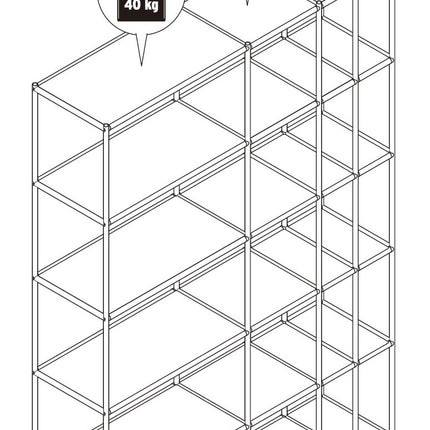 Metal Bookcase Grey