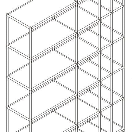 Metal Bookcase Grey