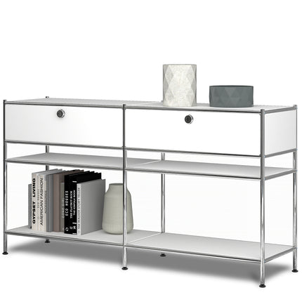 Metal Console Table with 2 Drawers