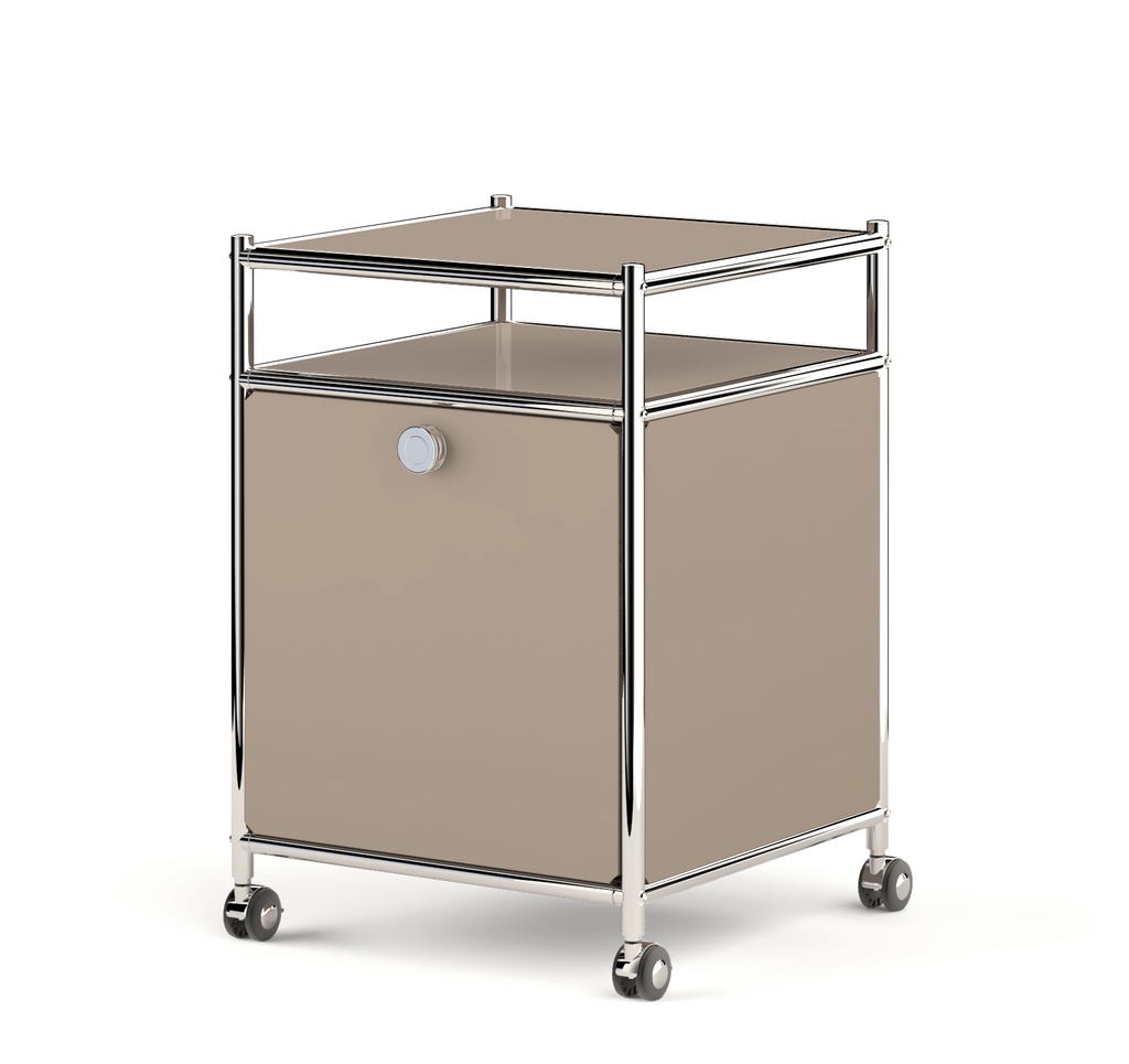 SIMPLINK 23-Inch Metal Storage Cart with Flap Door